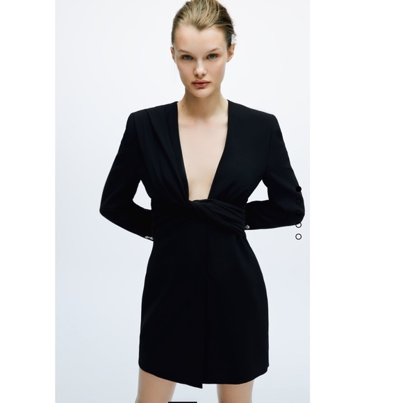 BLOGGERS FAV ZARA NWT DRAPED BLAZER DRESS-SOLD - Picture 10 of 17